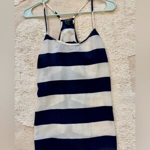 J. Crew Navy and White Striped Tank Top, Size 00